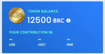 BRC tokens balance